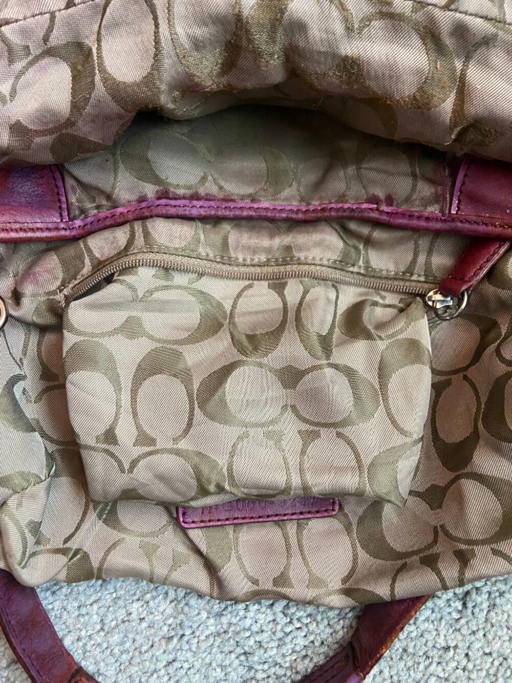 Vintage Coach Y2K Mini Soho Buckle Flap Shoulder Bag- 9247, Burgundy/Wine - Picture 11 of 15